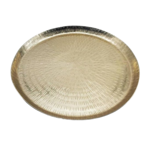 Hammered Brass Round Tray (15.25")
