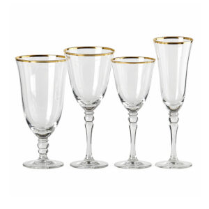 Fine Gold-Rimmed Glassware