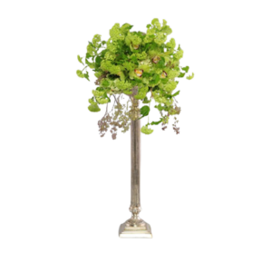 ANTIQUE SILVER FLORAL HOLDER(8 1/2"X 5")