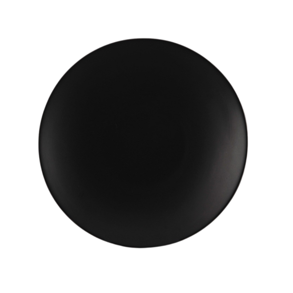 Black Matte Coupe Dinner Plate (11")