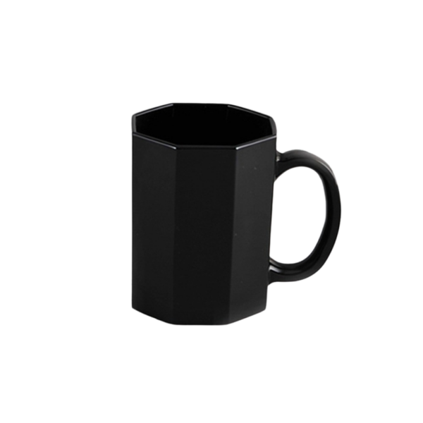 Black Octagonal Cup (7 1/2 Oz)