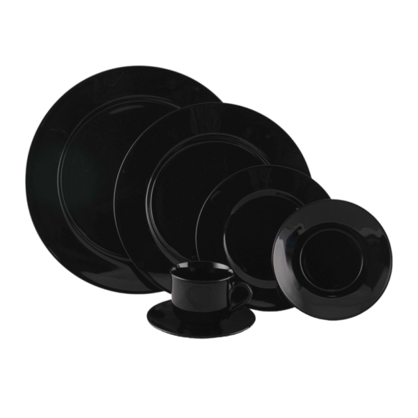 Black Round Salad Plate (7 3/4")