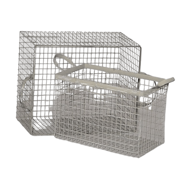 GALVANIZED WIRE BASKET W/ HANDLES (15.5" X 10")