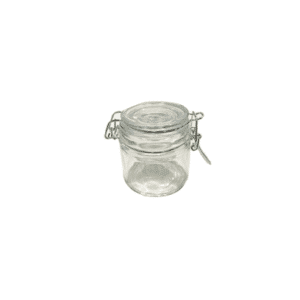 Mini Glass Jar w/ Hinged Lid (5 Oz)
